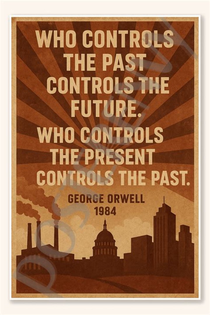 Who controls the past controls the future who controls the present controls the past Orwell 34?